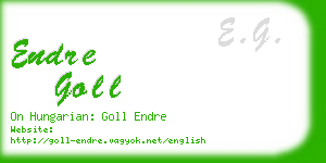 endre goll business card